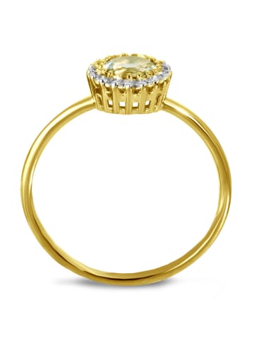 Les Petites Précieuses Vergulde ring met edelstenen