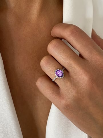 Les Petites Précieuses Zilveren ring met edelstenen