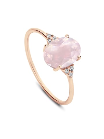Les Petites Précieuses Pozłacany pierścionek z kamieniami szlachetnymi