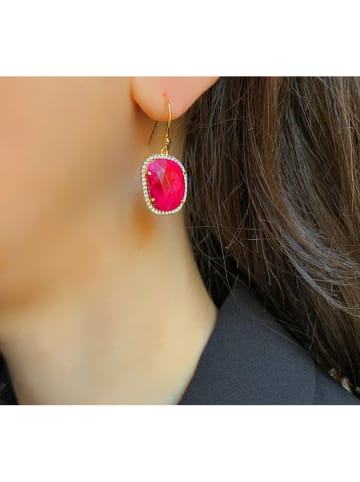 Les Petites Précieuses Rosévergold. Ohrhänger mit Edelsteinen