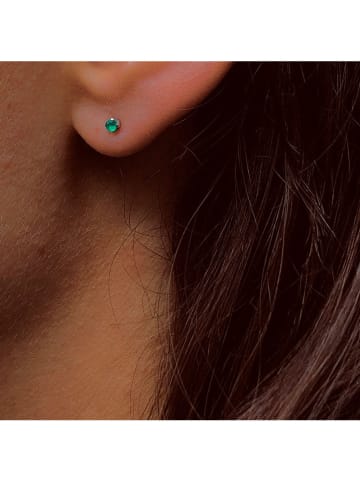 Les Petites Précieuses Silber-Ohrstecker mit Edelsteinen