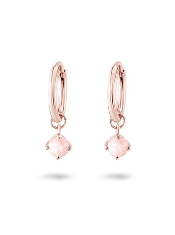Les Petites Précieuses Rosévergold. Creolen mit Edelsteinen