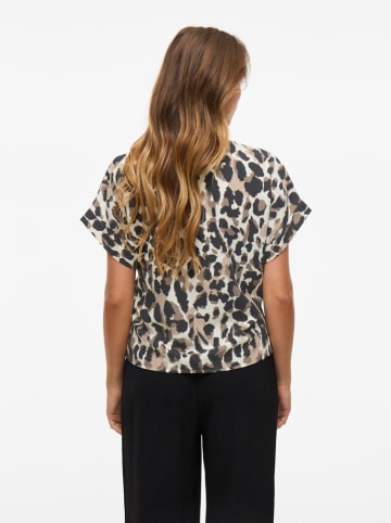 Vila Shirt in Hellbraun/ Creme