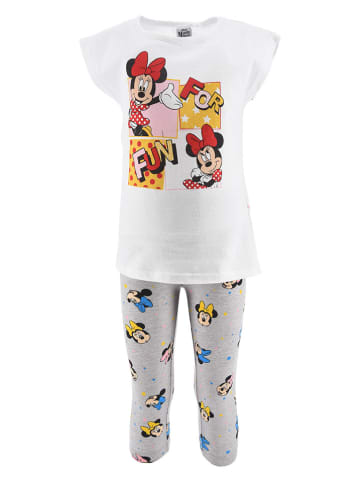 Disney Minnie Mouse Pyjama "Minnie" in Weiß/ Grau