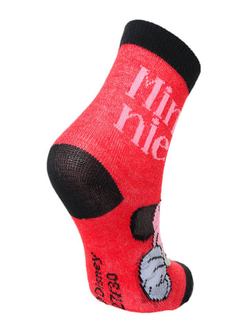 Disney Minnie Mouse 3-delige set: sokken "Minnie" lichtroze/rood