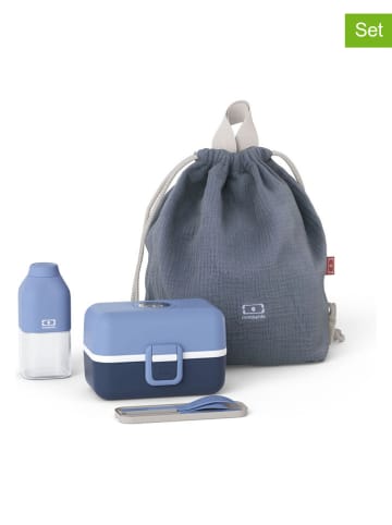 Monbento 7tlg, Lunch-Set in Blau