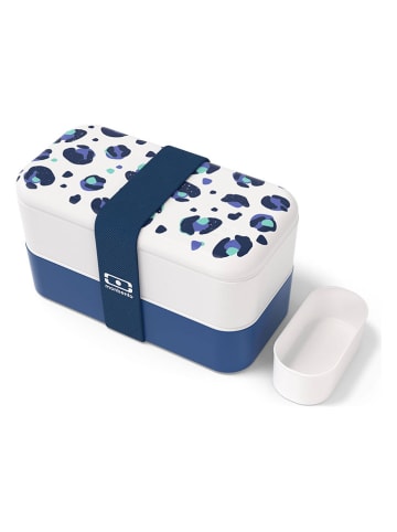 Monbento 7-delige lunchset "Leopard" blauw/grijs