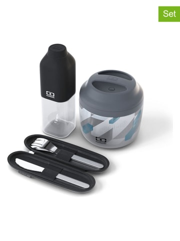 Monbento 6-delige lunchset "Element" grijs