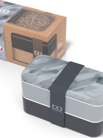 Monbento Lunchbox "Graphic" grijs/zwart - 1 l