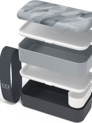 Monbento Lunchbox "Graphic" grijs/zwart - 1 l