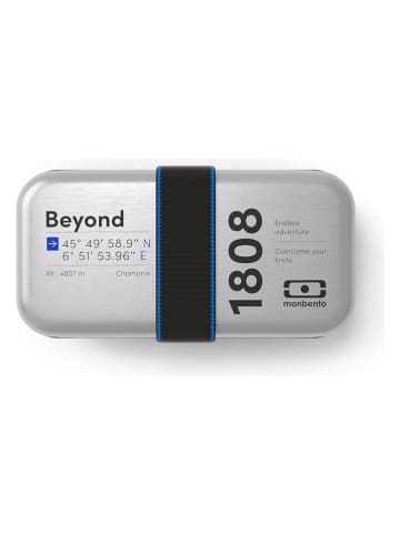 Monbento Lunchbox "Beyond" zilverkleurig/zwart - 700 ml