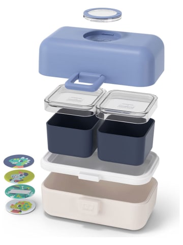 Monbento Lunchbox blauw/crème - 800 ml