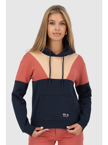 alife and kickin Hoodie "Francesca" in Dunkelblau/ Beige/ Rot