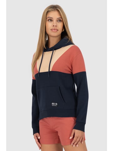 alife and kickin Hoodie "Francesca" in Dunkelblau/ Beige/ Rot