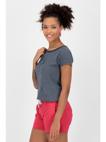 alife and kickin Shirt "Zoja" in Grau/ Weiß