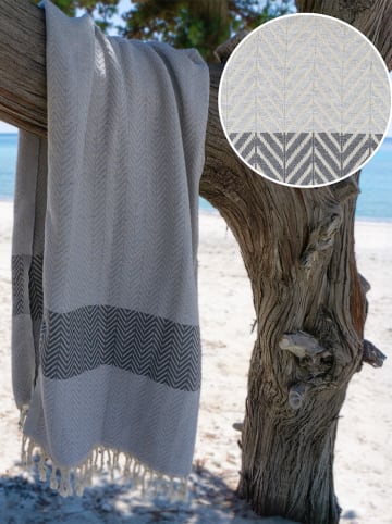 Towel to Go Strandtuch "Balik" in Grau - (L)180 x (B)100 cm