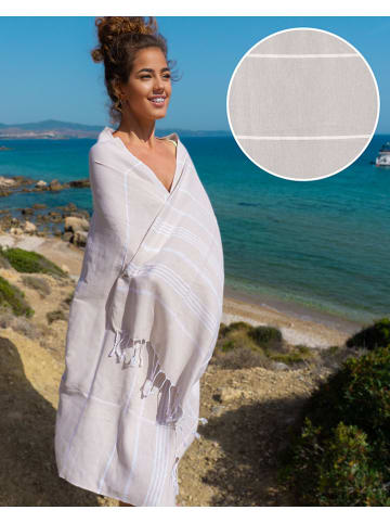 Towel to Go Strandtuch "Sultan" in Beige - (L)180 x (B)100 cm