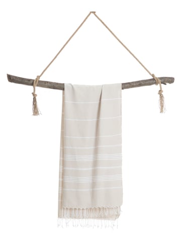 Samimi Hamamtuch "Amara" in Beige - (L)180 x (B)100 cm