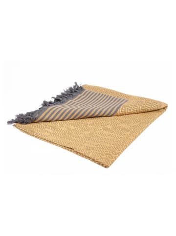 Towel to Go Strandtuch "Atil XXL" in Gelb/ Grau - (L)250 x (B)200 cm