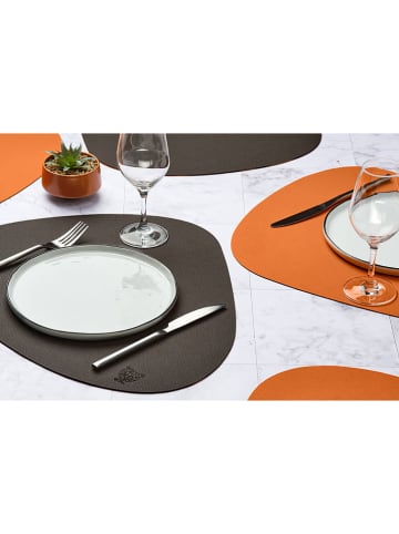 Björn 6er-Set: Tischsets in Braun/ Orange - (L)44 x (B)37 cm