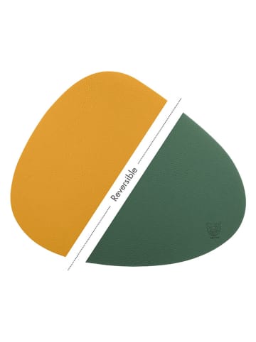 Björn 6er-Set: Tischsets in Grün/ Senf - (L)44 x (B)37 cm