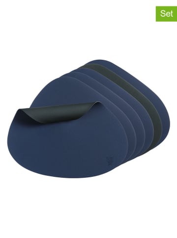 Björn 6er-Set: Tischsets in Dunkelblau/ Anthrazit - (L)44 x (B)37 cm