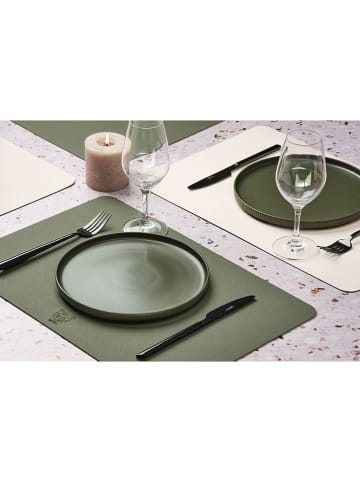 Björn 6er-Set: Tischsets in Creme/ Grün - (L)44,5 x (B)30 cm