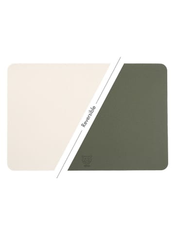 Björn 6er-Set: Tischsets in Creme/ Grün - (L)44,5 x (B)30 cm