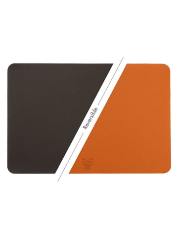 Björn 6er-Set: Tischsets in Orange/ Braun - (L)44,5 x (B)30 cm