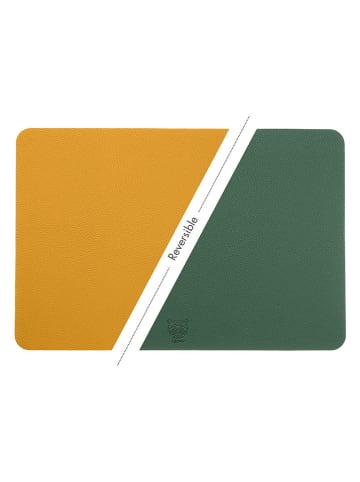 Björn 6er-Set: Tischsets in Senf/ Grün - (L)44,5 x (B)30 cm