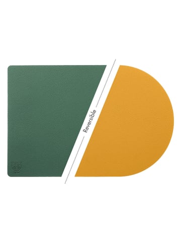 Björn 6er-Set: Tischsets in Senf/ Grün - (L)44,5 x (B)30 cm
