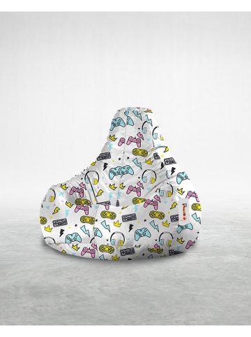 Scandinavia Concept Sitzsack "Game Console" in Weiß/ Bunt - (B)105 x (H)100 x (T)35 cm