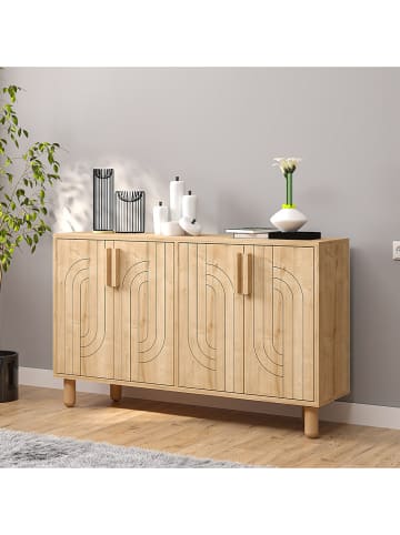 Scandinavia Concept Kommode ''Rodney'' in Hellbraun - (B)120 x (H)73 x (T)29,6 cm
