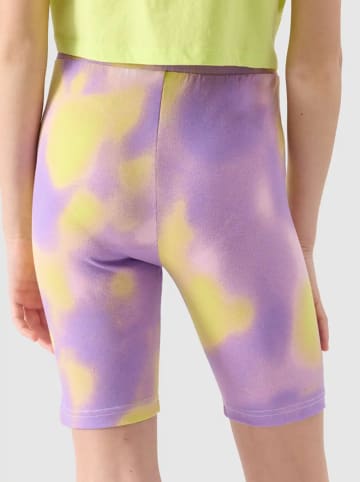 4F Shorts in Lila/ Gelb