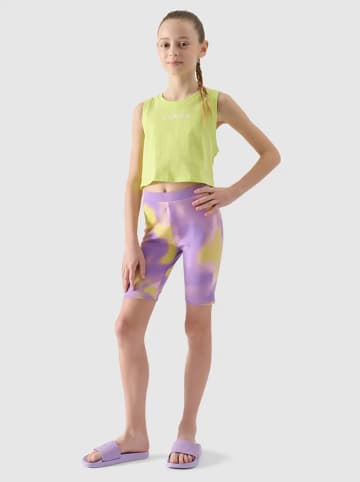 4F Shorts in Lila/ Gelb