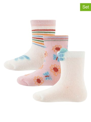 ewers 3er-Set: Socken in Creme/ Rosa