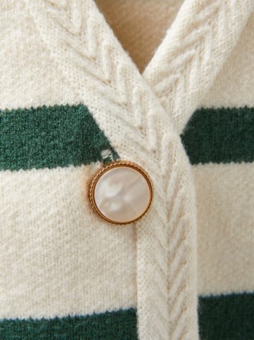 Scotch & Soda Strickweste in Creme/ Grün