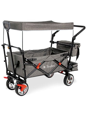 Pinolino Klappbollerwagen "AddPlus" mit Bremse in Grau - (B)120 x (H)67 x (T)56 cm