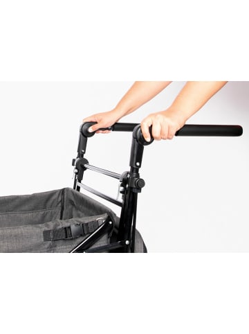 Pinolino Klappbollerwagen "AddPlus" mit Bremse in Grau - (B)120 x (H)67 x (T)56 cm