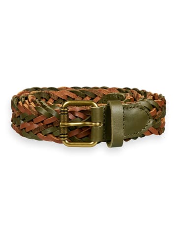 Scotch & Soda Leder-Gürtel in Hellbraun/ Khaki