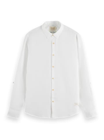 Scotch & Soda Linnen blouse - regular fit - wit