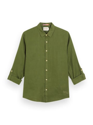 Scotch & Soda Lniana koszula - Regular fit - w kolorze khaki