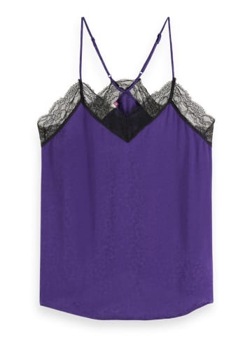 Scotch & Soda Top w kolorze fioletowo-czarnym