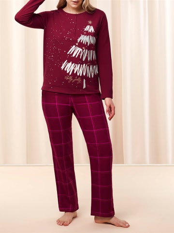 Triumph Pyjamashirt donkerrood