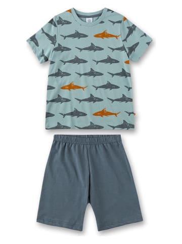 Sanetta Pyjama blauwgrijs/lichtblauw
