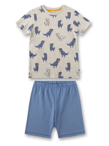 Sanetta Pyjama in Beige/ Blau