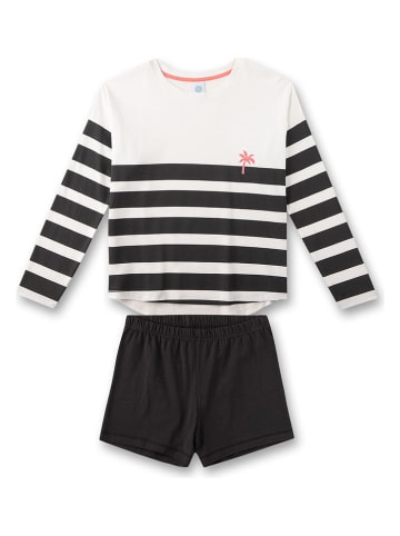 Sanetta Pyjama wit/zwart