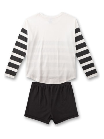 Sanetta Pyjama in Weiß/ Schwarz