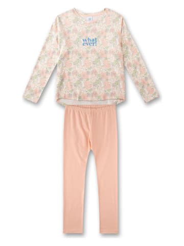 Sanetta Pyjama in Apricot/ Beige/ Grün