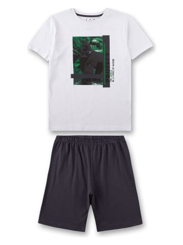 Sanetta Pyjama in Weiß/ Schwarz